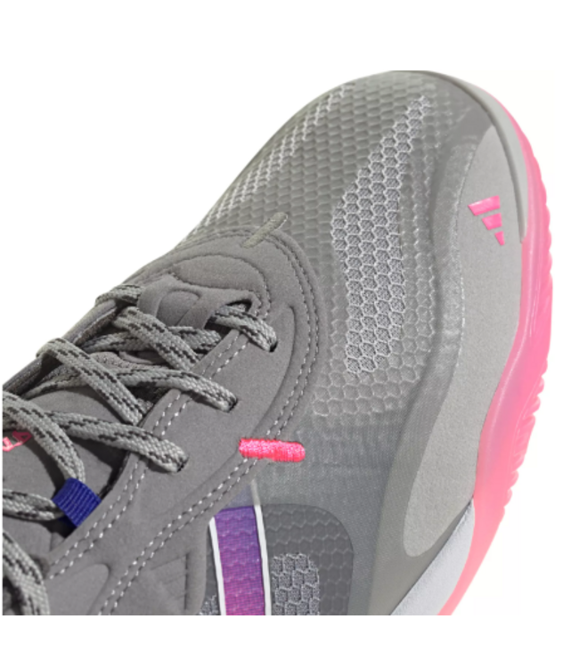 adidas adidas Fevernova 2024 Court Indoor Shoes - Grey/Lucid Pink/Lucid Blue