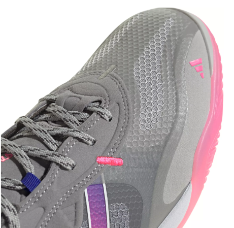 adidas Fevernova 2024 Court Indoor Shoes - Grey/Lucid Pink/Lucid Blue
