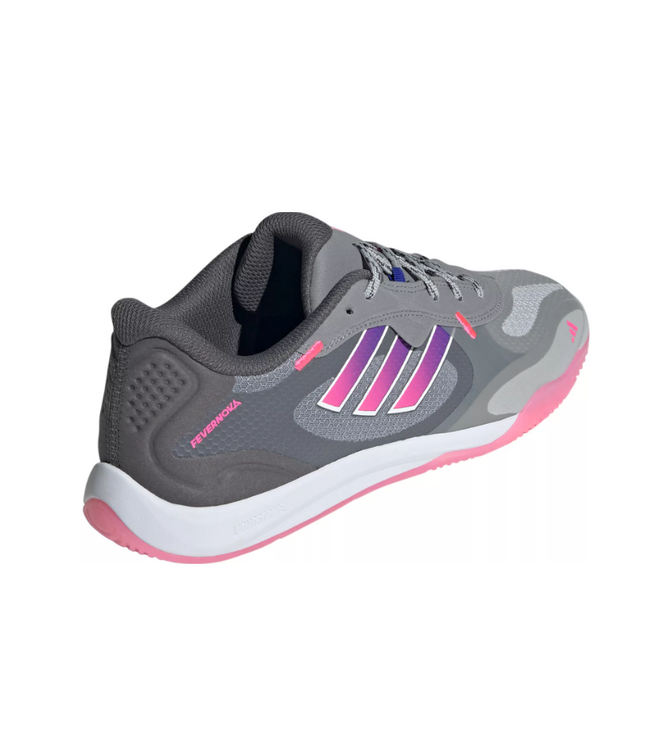 adidas adidas Fevernova 2024 Court Indoor Shoes - Grey/Lucid Pink/Lucid Blue