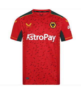 Castore Castore Wolverhampton Wonderers 2023- 24 Away Jersey - Red/Gold