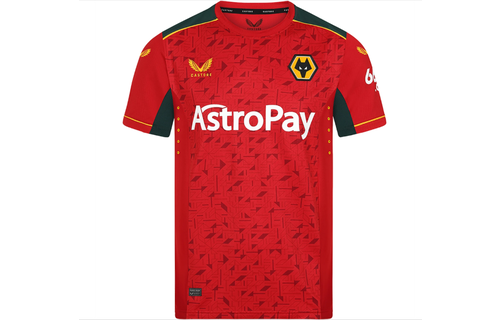 Castore Wolverhampton Wonderers 2023- 24 Away Jersey - Red/Gold