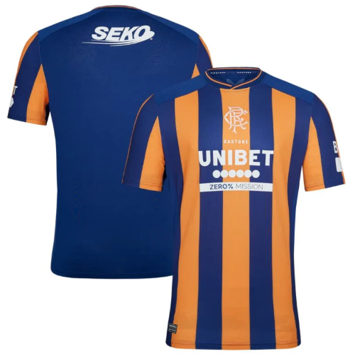Castore Glasgow Rangers 2023- 24 Third Jersey - Navy Blue/True Orange