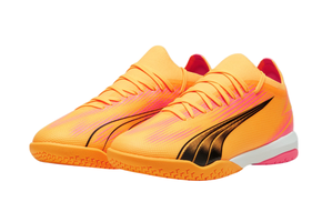Puma Ultra Match IT Indoor Shoes- Sun Stream/Black/Sunset Glow
