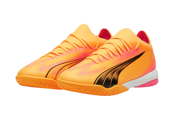 Puma Ultra Match IT Indoor Shoes- Sun Stream/Black/Sunset Glow