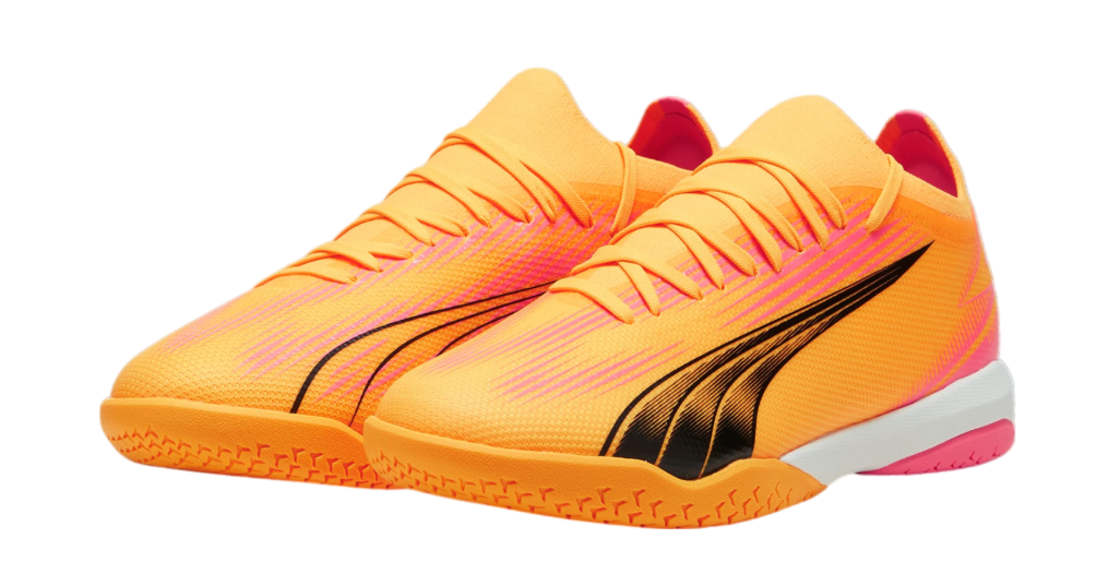 Puma Ultra Match IT Indoor Shoes- Sun Stream/Black/Sunset Glow