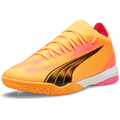 Puma Ultra Match IT Indoor Shoes- Sun Stream/Black/Sunset Glow