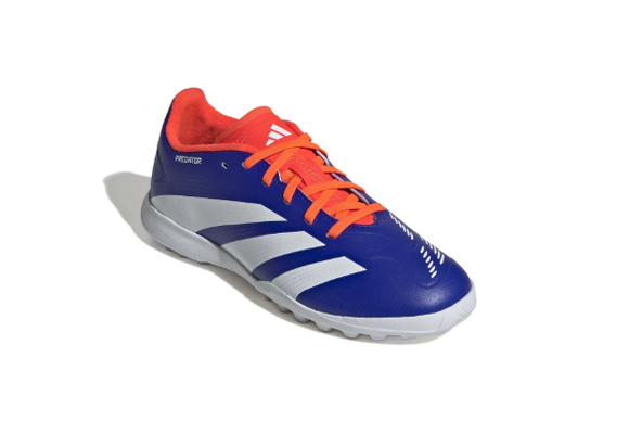 adidas Jr Predator League TF Turf Soccer Shoes - Lucid Blue/Cloud White/Solar Red