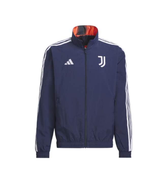 adidas adidas Juventus 2024 - 25 Reversible Anthem Jacket - Nigh Indigo/Flash Orange