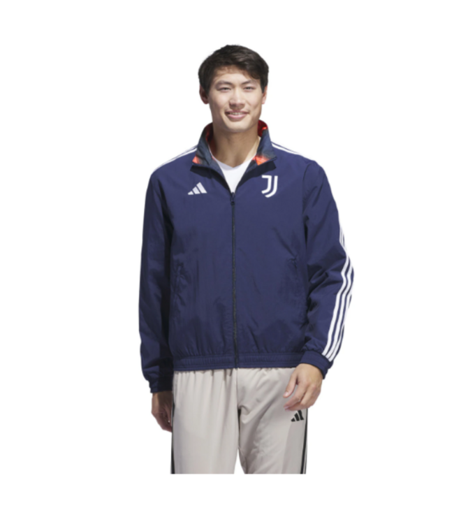 adidas adidas Juventus 2024 - 25 Reversible Anthem Jacket - Nigh Indigo/Flash Orange