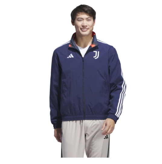 adidas Juventus 2024 - 25 Reversible Anthem Jacket - Nigh Indigo/Flash Orange