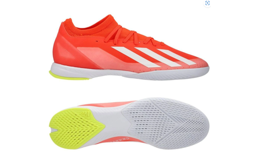 adidas X Crazyfast .3 IN Indoor Shoes - Solar Red/White/Solar Yellow