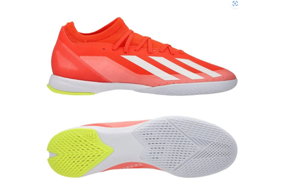 adidas X Crazyfast .3 IN Indoor Shoes - Solar Red/White/Solar Yellow