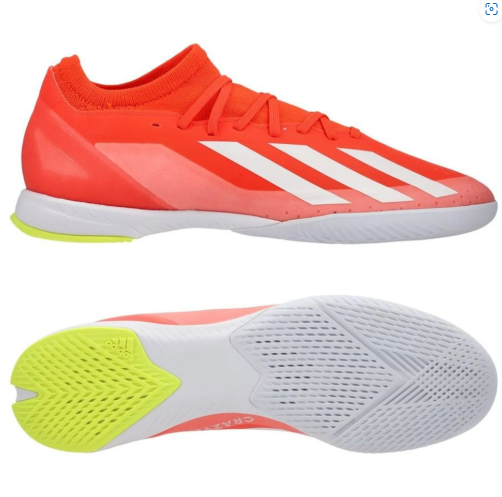 adidas X Crazyfast .3 IN Indoor Shoes - Solar Red/White/Solar Yellow