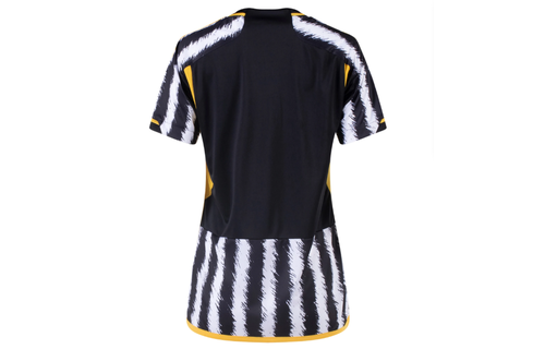 adidas Womens Juventus 2023 - 24 Home Jersey - Black/White/Yellow