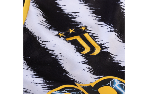 adidas Womens Juventus 2023 - 24 Home Jersey - Black/White/Yellow