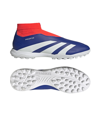 adidas adidas Predator League Laceless TF Turf - Lucid Blue/Cloud White/Solar Red