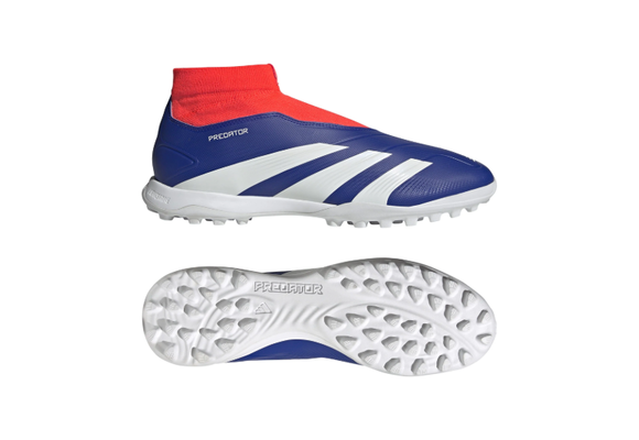 adidas Predator League Laceless TF Turf - Lucid Blue/Cloud White/Solar Red