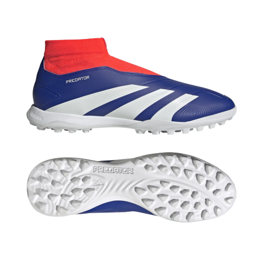 adidas Predator League Laceless TF Turf - Lucid Blue/Cloud White/Solar Red