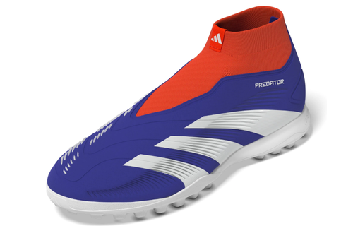 adidas Predator League Laceless TF Turf - Lucid Blue/Cloud White/Solar Red