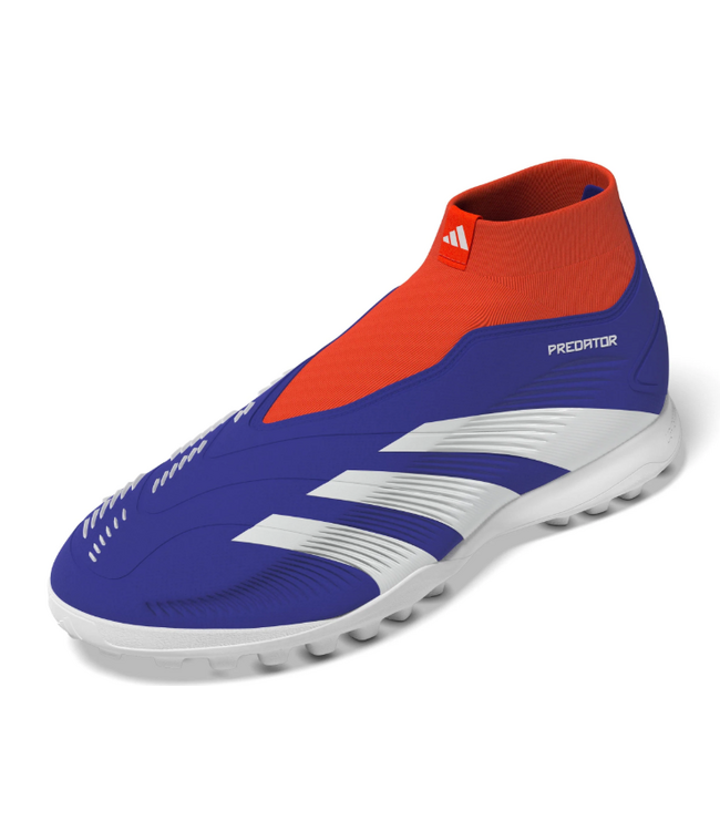 adidas adidas Predator League Laceless TF Turf - Lucid Blue/Cloud White/Solar Red