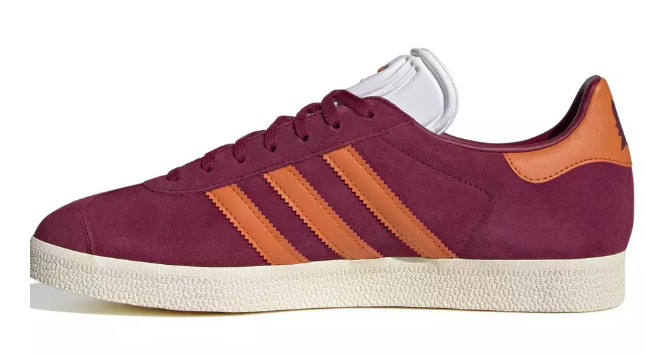 adidas Gazelle AS Roma Edition Shoes - Legacy Burgundy/Unity Orange/Cream White