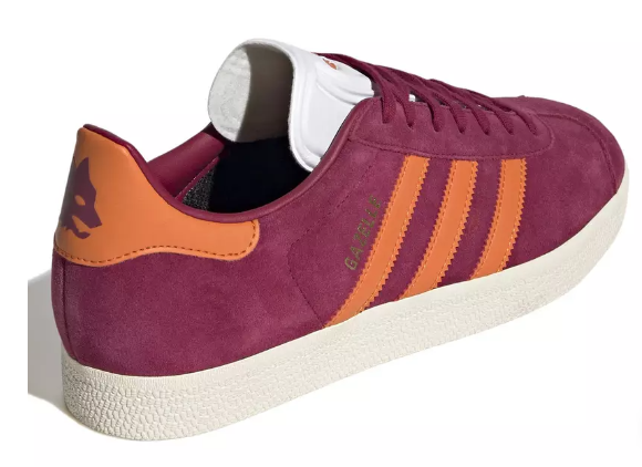 adidas Gazelle AS Roma Edition Shoes - Legacy Burgundy/Unity Orange/Cream White