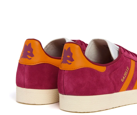 adidas Gazelle AS Roma Edition Shoes - Legacy Burgundy/Unity Orange/Cream White