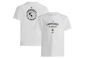 adidas Youth Argentina Copa America 2024 Winners Shirt - White