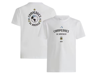 adidas Youth Argentina Copa America 2024 Winners Shirt - White