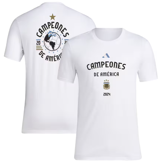 adidas Argentina Copa America 2024 Winners Shirt - White