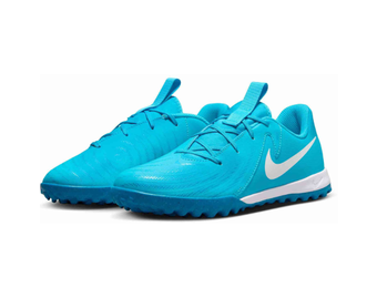 Nike Jr Phantom GX2  Academy TF Turf Shoes - Blue Fury/White