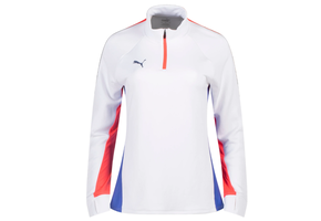 Puma Womens Blaze Quarter Zip Training Top - White/Fire Orchid/Blue