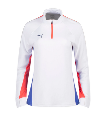 Puma Puma Womens Blaze Quarter Zip Training Top - White/Fire Orchid/Blue