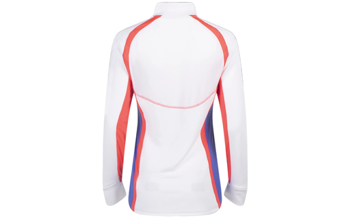 Puma Womens Blaze Quarter Zip Training Top - White/Fire Orchid/Blue