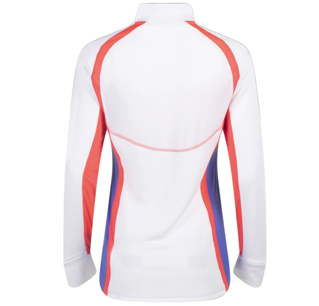 Puma Womens Blaze Quarter Zip Training Top - White/Fire Orchid/Blue