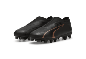 Puma Jr Ultra Match LL Laceless Eclipse Pack FG/AG - Black/Copper Rose