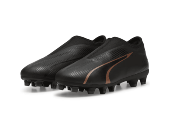 Puma Jr Ultra Match LL Laceless Eclipse Pack FG/AG - Black/Copper Rose