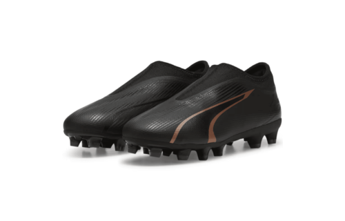 Puma Jr Ultra Match LL Laceless Eclipse Pack FG/AG - Black/Copper Rose