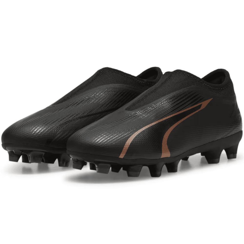 Puma Jr Ultra Match LL Laceless Eclipse Pack FG/AG - Black/Copper Rose
