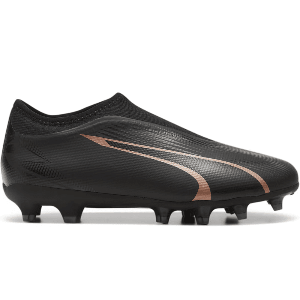 Puma Jr Ultra Match LL Laceless Eclipse Pack FG/AG - Black/Copper Rose