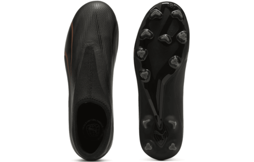 Puma Jr Ultra Match LL Laceless Eclipse Pack FG/AG - Black/Copper Rose