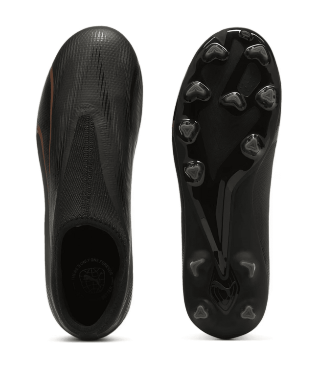 Puma Puma Jr Ultra Match LL Laceless Eclipse Pack FG/AG - Black/Copper Rose