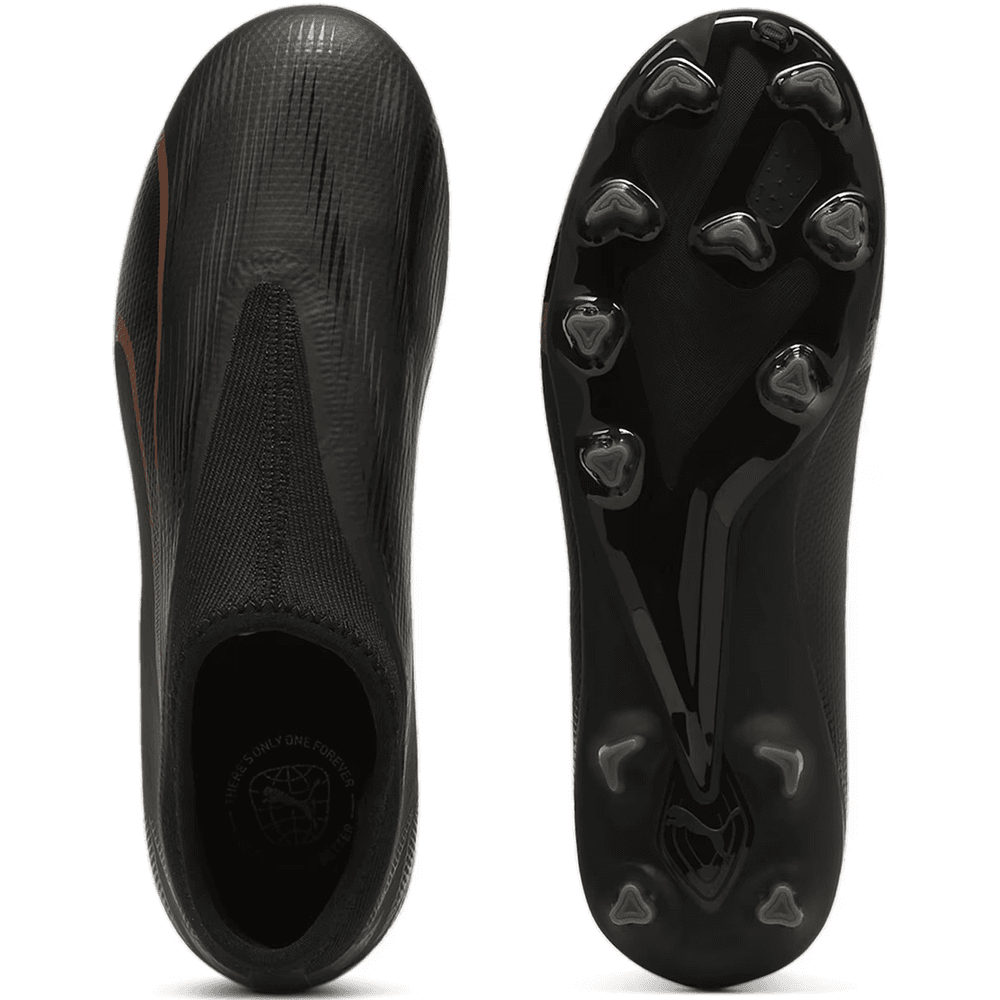 Puma Jr Ultra Match LL Laceless Eclipse Pack FG/AG - Black/Copper Rose