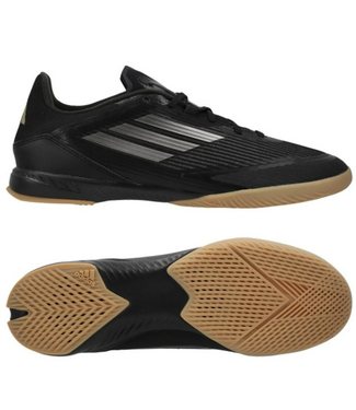 adidas adidas F50 League IN Indoor Soccer Shoes - Core Black/Iron Metallic/Gold