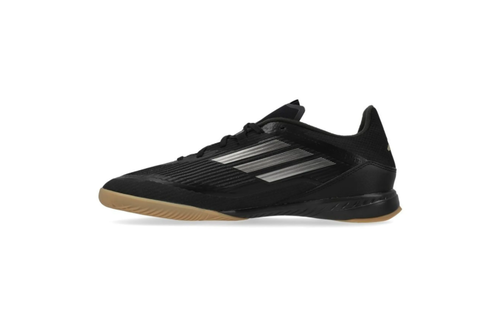 adidas F50 League IN Indoor Soccer Shoes - Core Black/Iron Metallic/Gold