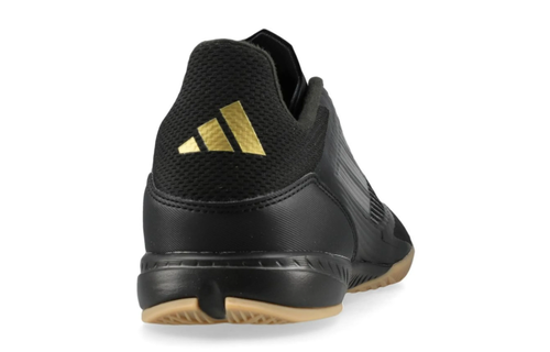 adidas F50 League IN Indoor Soccer Shoes - Core Black/Iron Metallic/Gold