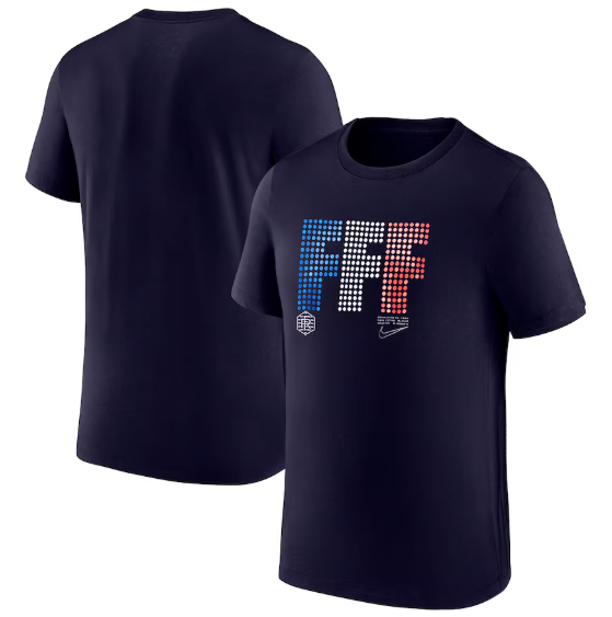 Nike France Euro 2024 FFF Lights Shirt - Blackened Blue