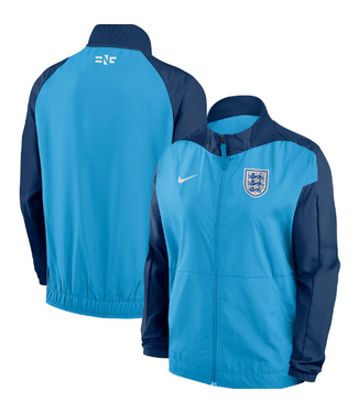 Nike Nike Womens England Euro 2024 Raglan Anthem Jacket - Blue Fury/Navy Blue