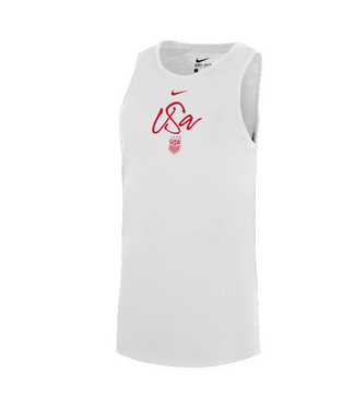Nike Nike United States USA USWNT 2024 Womens Script Tank Top - White