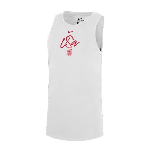 Nike United States USA USWNT 2024 Womens Script Tank Top - White